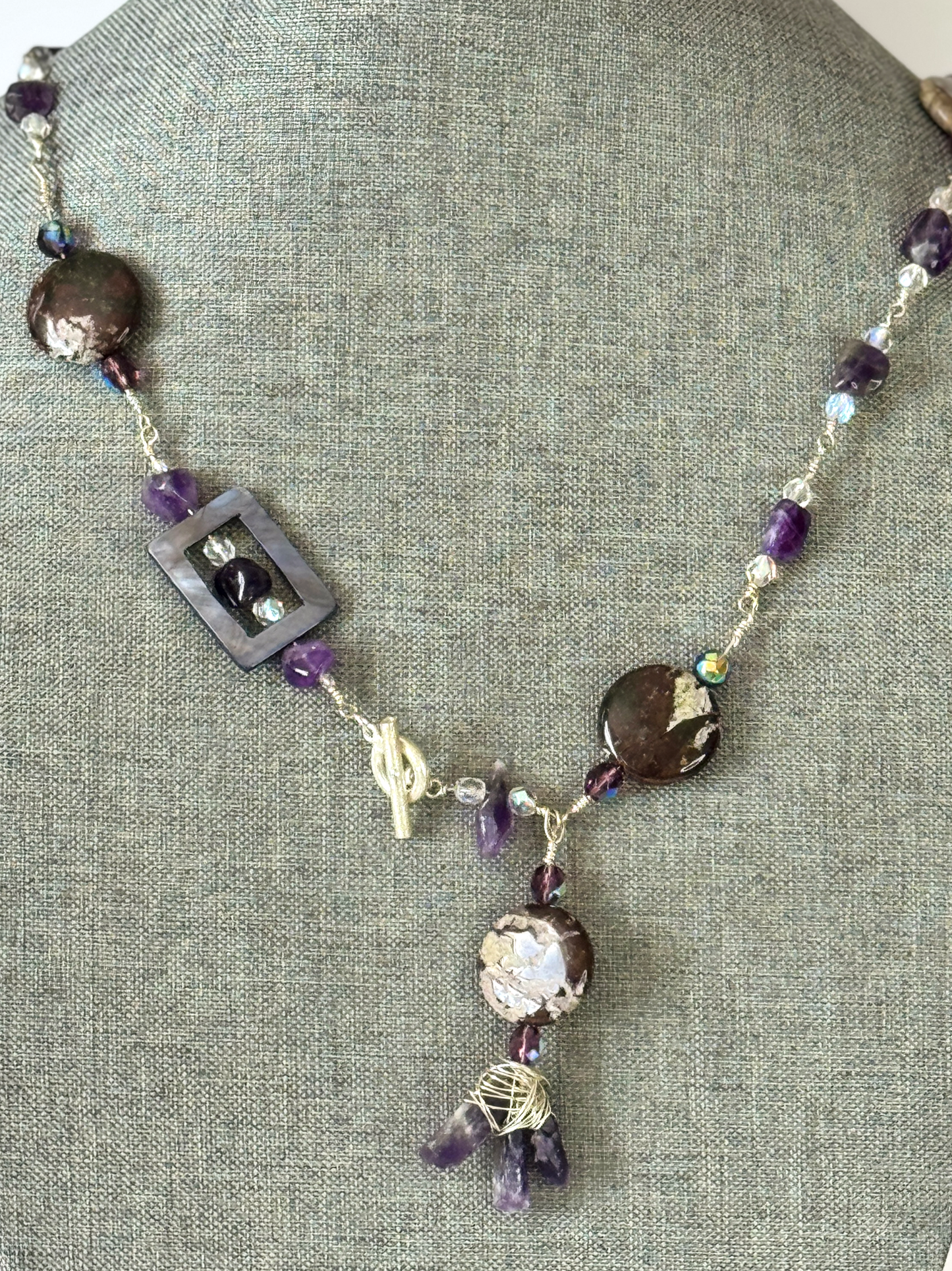 Amethyst and Silver Necklace