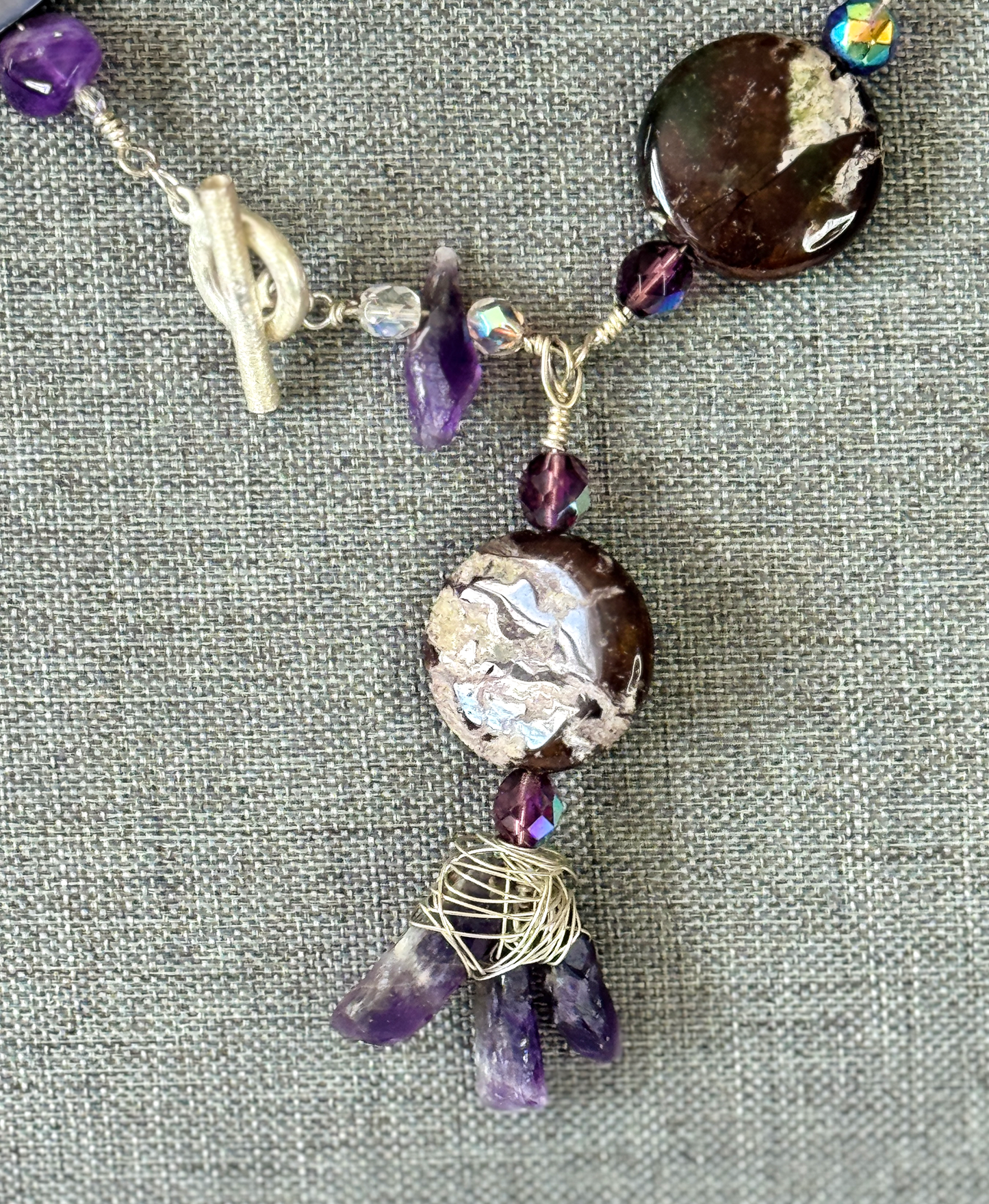 Amethyst and Silver Necklace