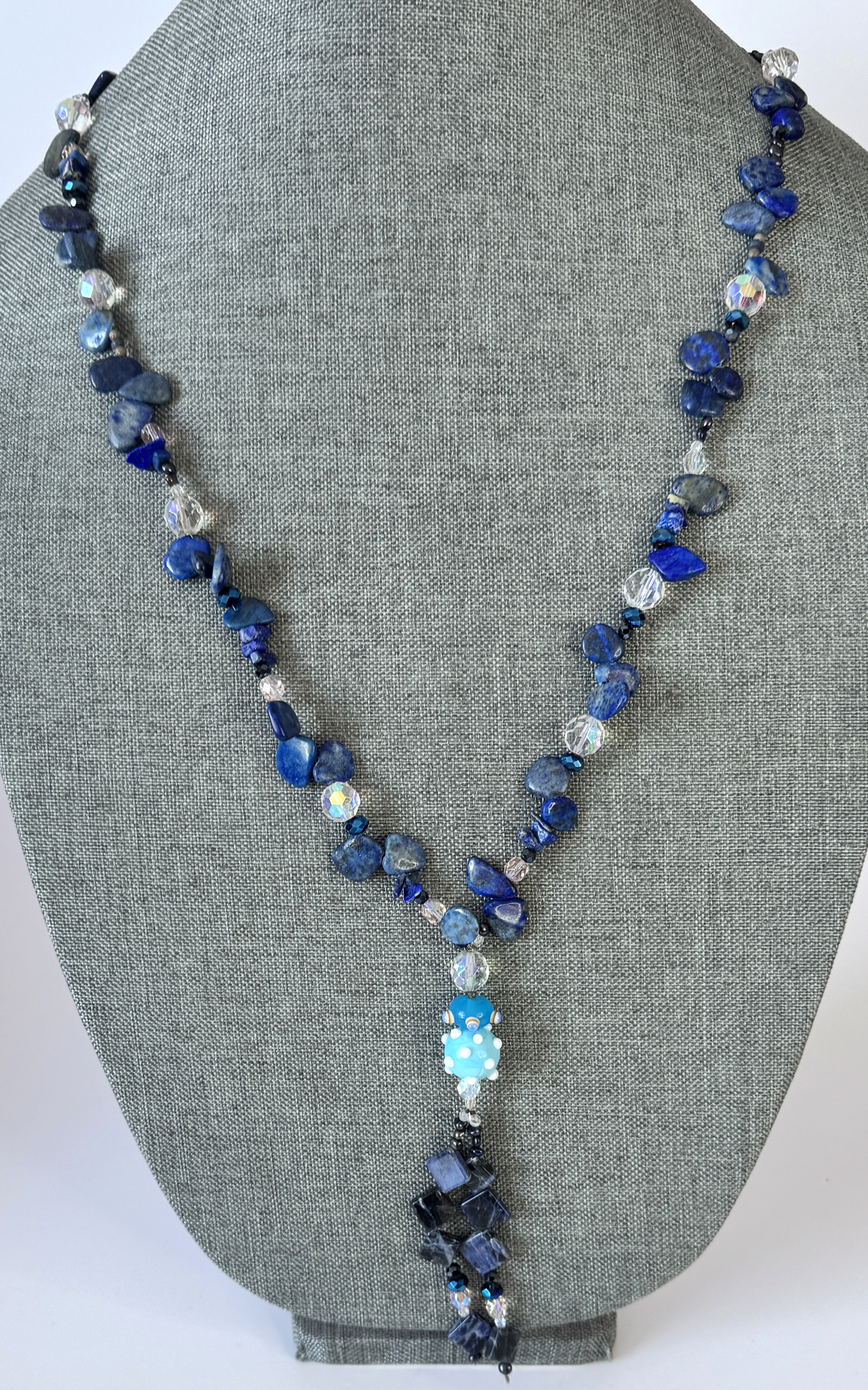 Sapphire and Crystal Necklace